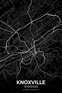 Knoxville Tennessee City Map Print