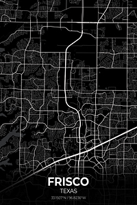 Frisco Texas City Map Print