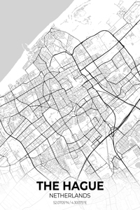 The Hague Netherlands City Map Print