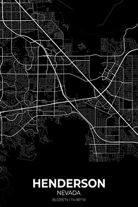 Henderson Nevada City Map Print