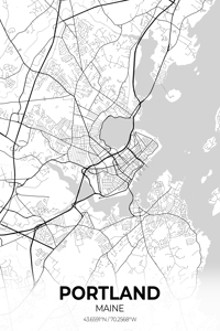 Portland Maine City Map Print