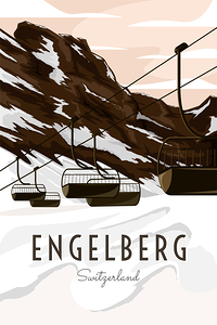 Engelberg Switzerland Travel Print