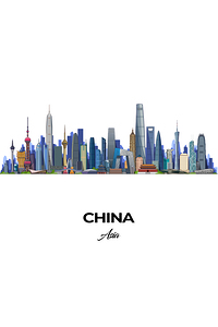 China Skyline Print