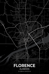 Florence Alabama City Map Print