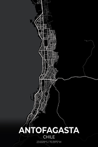 Antofagasta Chile City Map Print