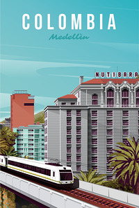 Medellin Colombia Travel Print