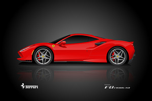 Ferrari F8 Tributo Automotive Print