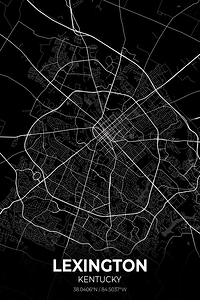 Lexington Kentucky City Map Print