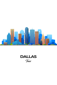 Dallas Texas City Skyline Print