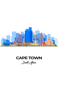 Cape Town South Africa City Skyline Print