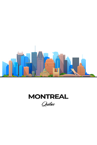 Montreal Quebec City Skyline Print