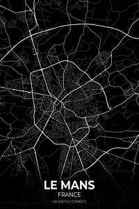 Le Mans France City Map Print