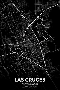 Las Cruces California City Map Print