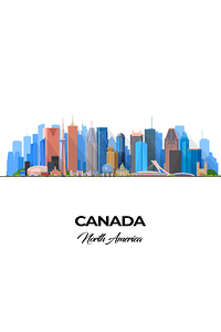 Canada North America City Skyline Print