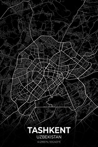 Tashkent Uzbekistan City Map Print