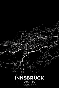 Innsbruck Austria City Map Print