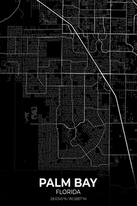 Palm Bay Florida City Map Print