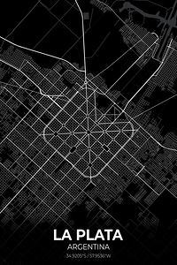 La Plata Argentina City Map Print