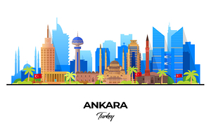 Ankara Turkey City Skyline Print