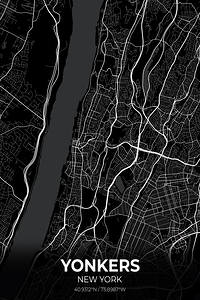 Yonkers New York City Map Print