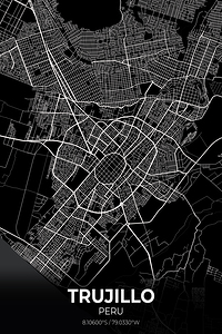Trujillo Peru City Map Print