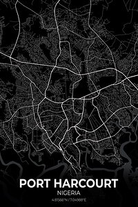 Port Harcourt Nigeria City Map Print