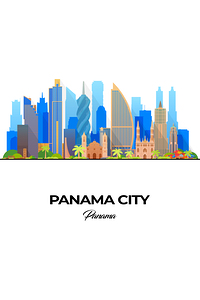 Panama City Skyline Print