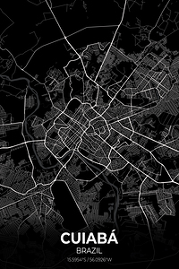 Cuiaba Brazil City Map Print