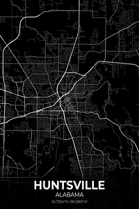 Huntsville Alabama City Map Print
