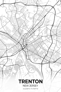 Trenton New Jersey City Map Print