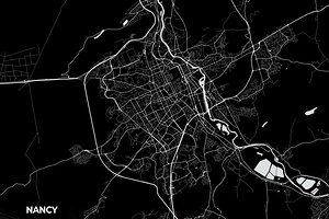 Nancy France City Map Print