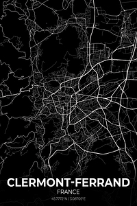 Clermont Ferrand France City Map Print