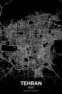 Tehran Iran City Map Print