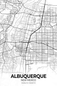 Albuquerque New Mexico Map Print
