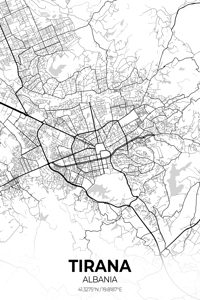 Tirana Albania City Map Print