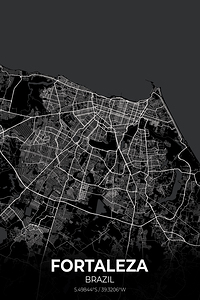 Fortaleza Brazil City Map Print