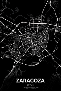 Zaragoza Spain City Map Print