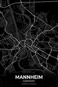 Mannheim Germany City Map Print