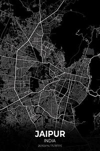 Jaipur India City Map Print