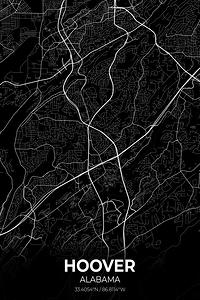 Hoover Alabama City Map Print