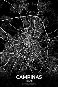 Campinas Brazil City Map Print