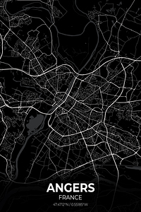 Angers France City Map Print