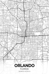Orlando Florida City Map Print