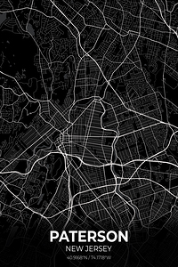 Paterson New Jersey City Map Print