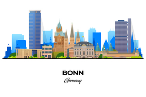 Bonn Germany City Skyline Print