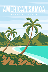 American Samoa National Park Travel Print