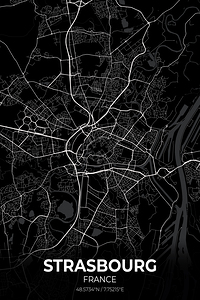 Strasbourg France City Map Print