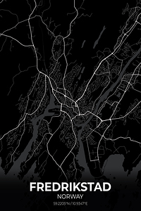 Fredrikstad Norway City Map Print