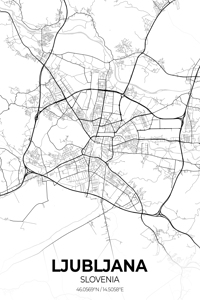 Ljubljana Slovenia City Map Print