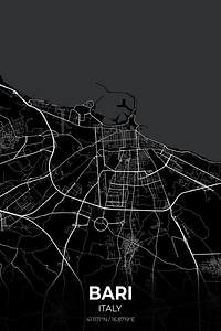 Bari Italy City Map Print